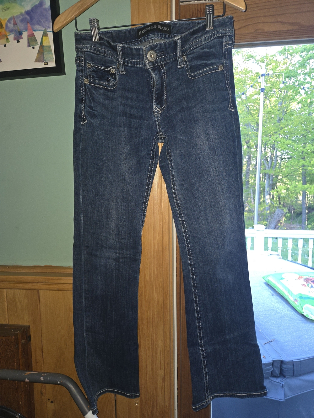 Express Dark Indigo Bootcut Jeans